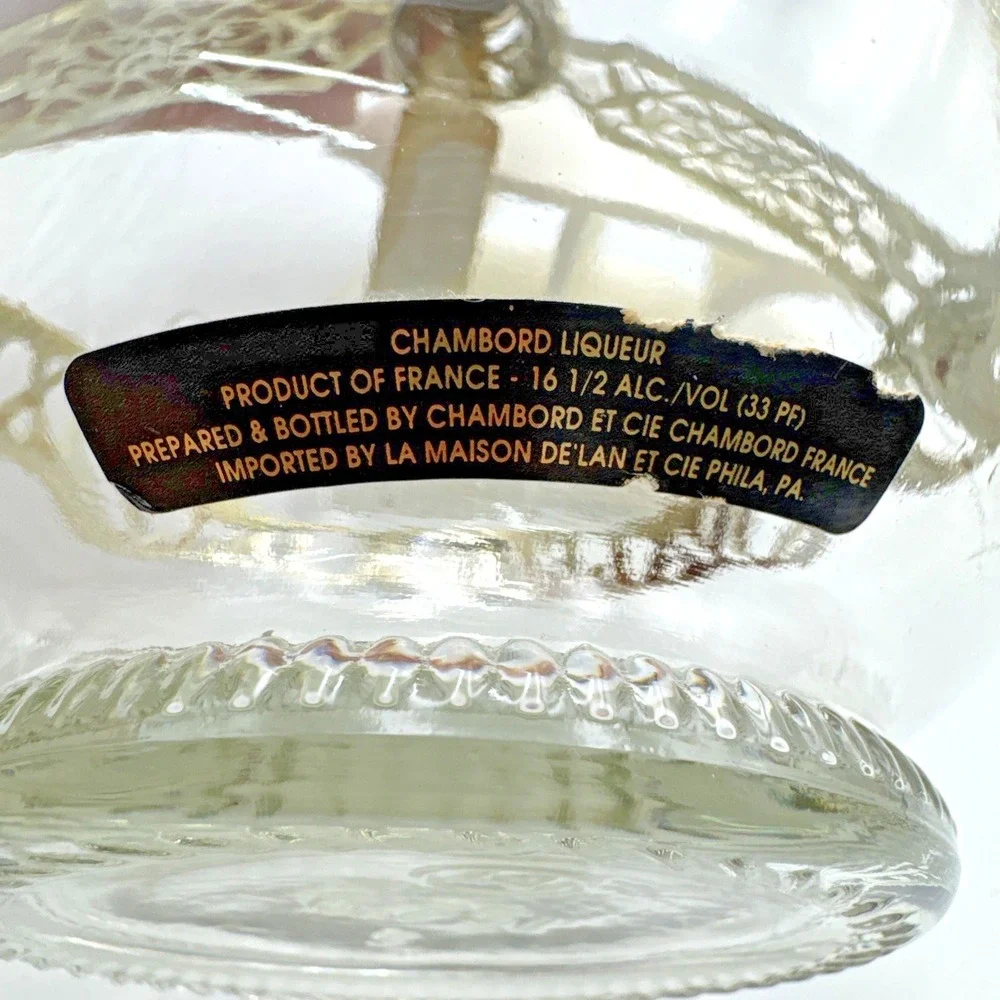 Vintage Empty Royale‎ Deluxe Chambord Liqueur Decanter Bottle Crown